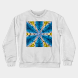 yellow gold floral fantasy in square format Crewneck Sweatshirt